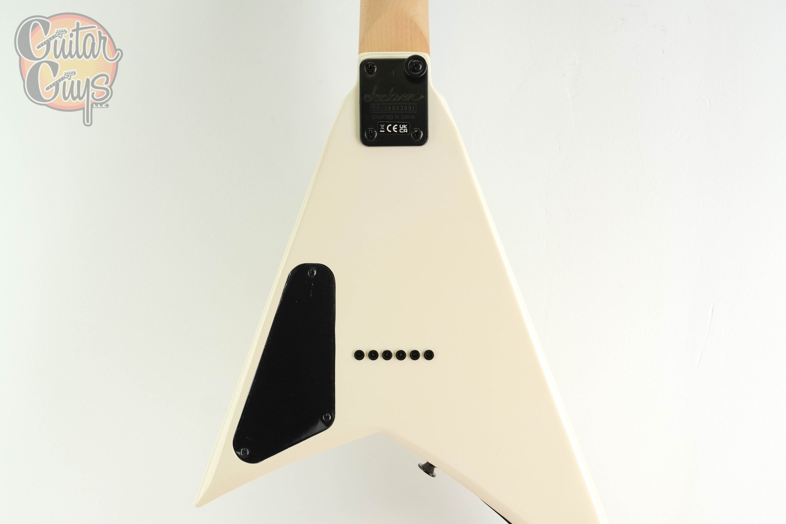 Jackson JS Series RR Minion JS1XM Snow White with Black Pin Stripes - Image 8