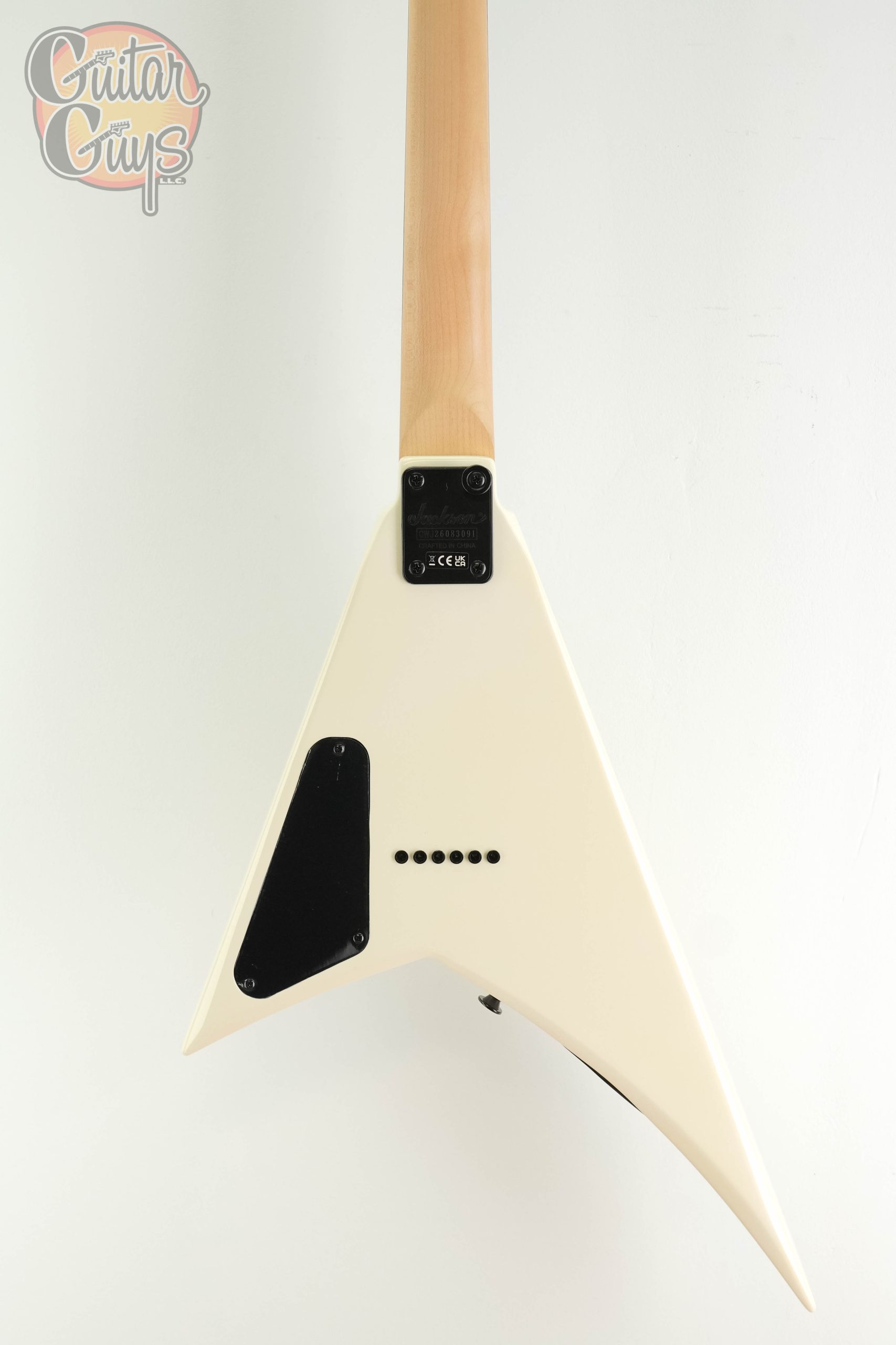 Jackson JS Series RR Minion JS1XM Snow White with Black Pin Stripes - Image 10