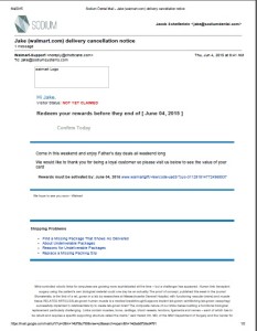 Walmart Spam Email