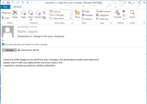Ransomware Email Example