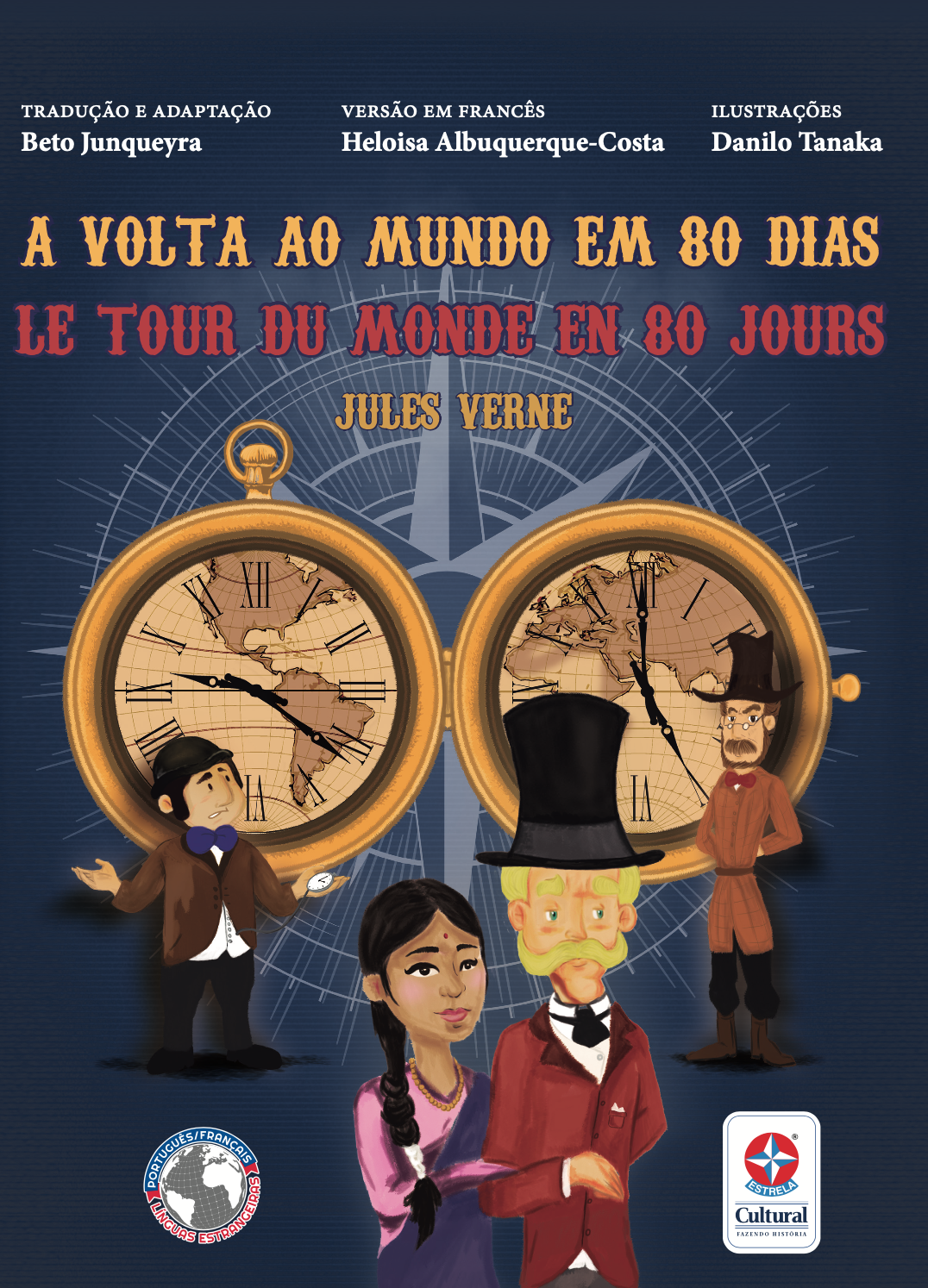 Volta ao mundo em 80 dias (francês e port.)