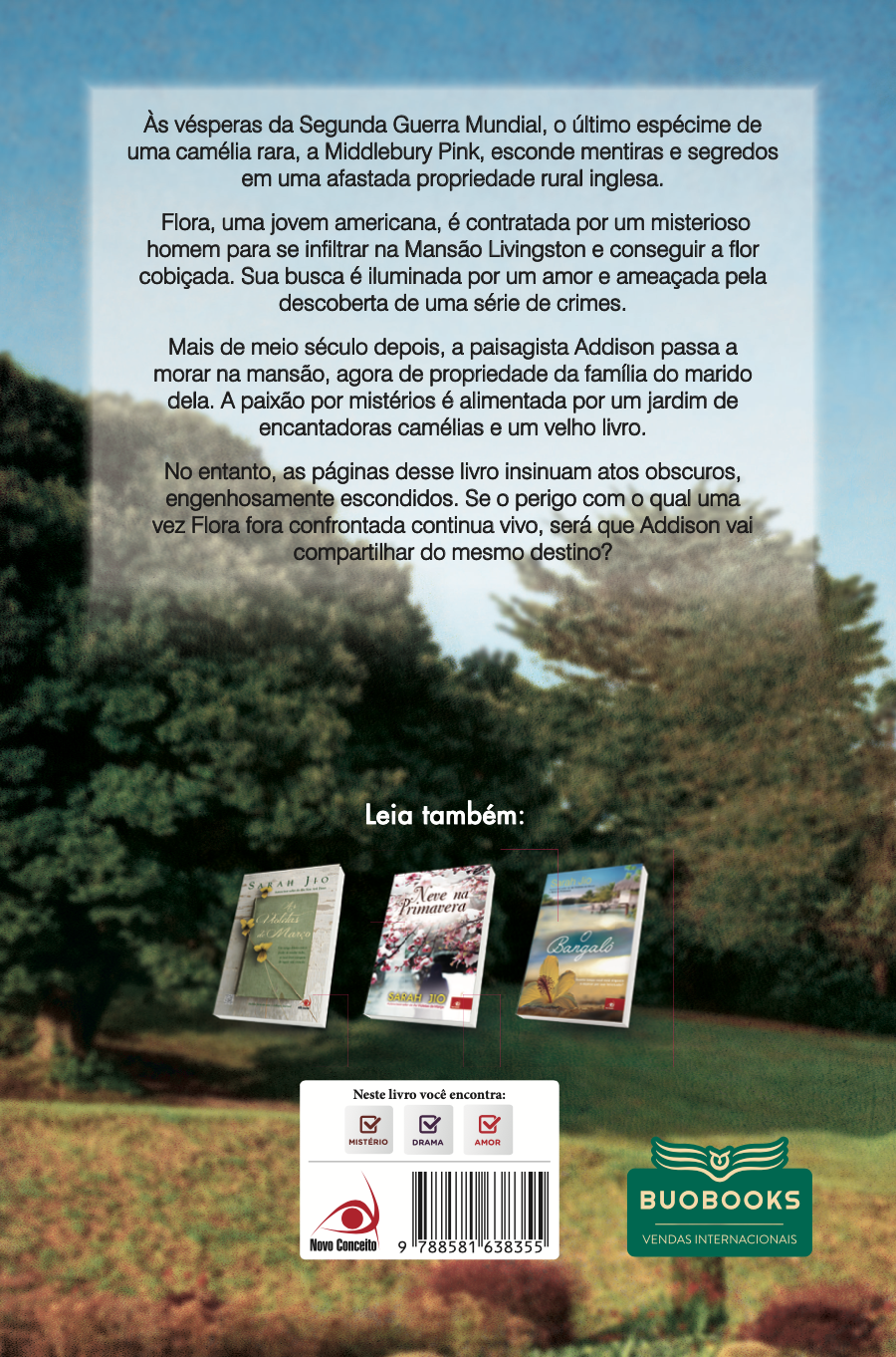 A Última Camélia livro de Sarah Jio em português do Brasil ma Buobooks.com com frete grátis para mais de 100 países