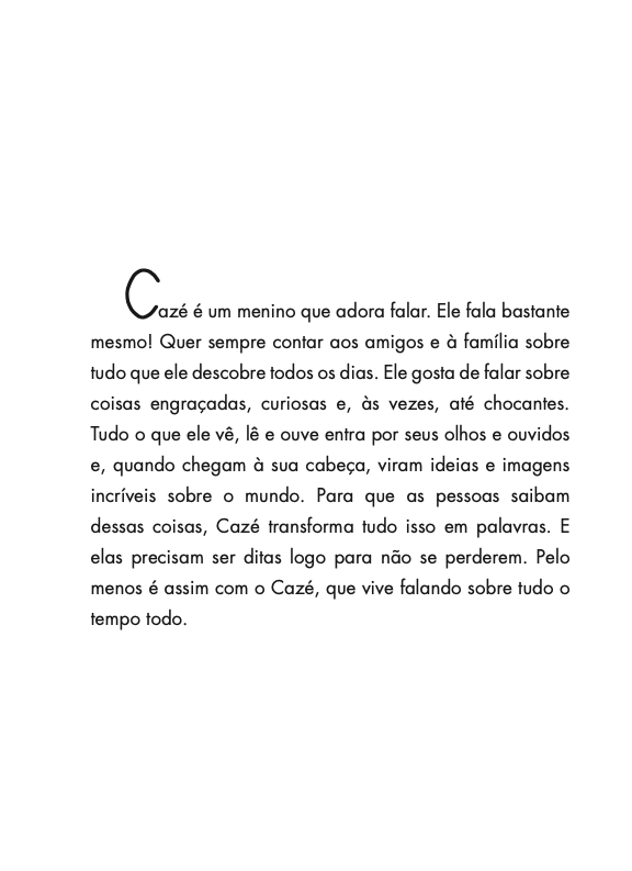 Um pouco do livro O MENINO QUE PERDIA AS PALAVRAS