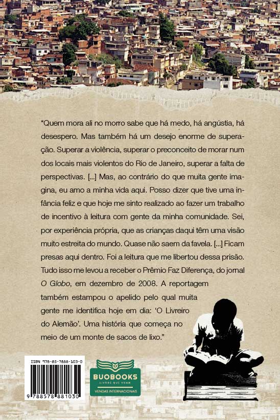 Contracapa do livro O livreiro do Alemão