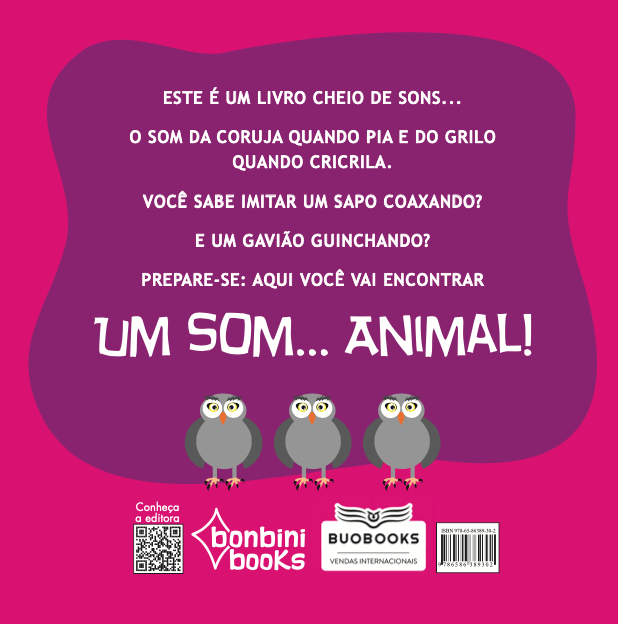 Capa do livro UM SOM... ANIMAL! Animais do nosso entorno