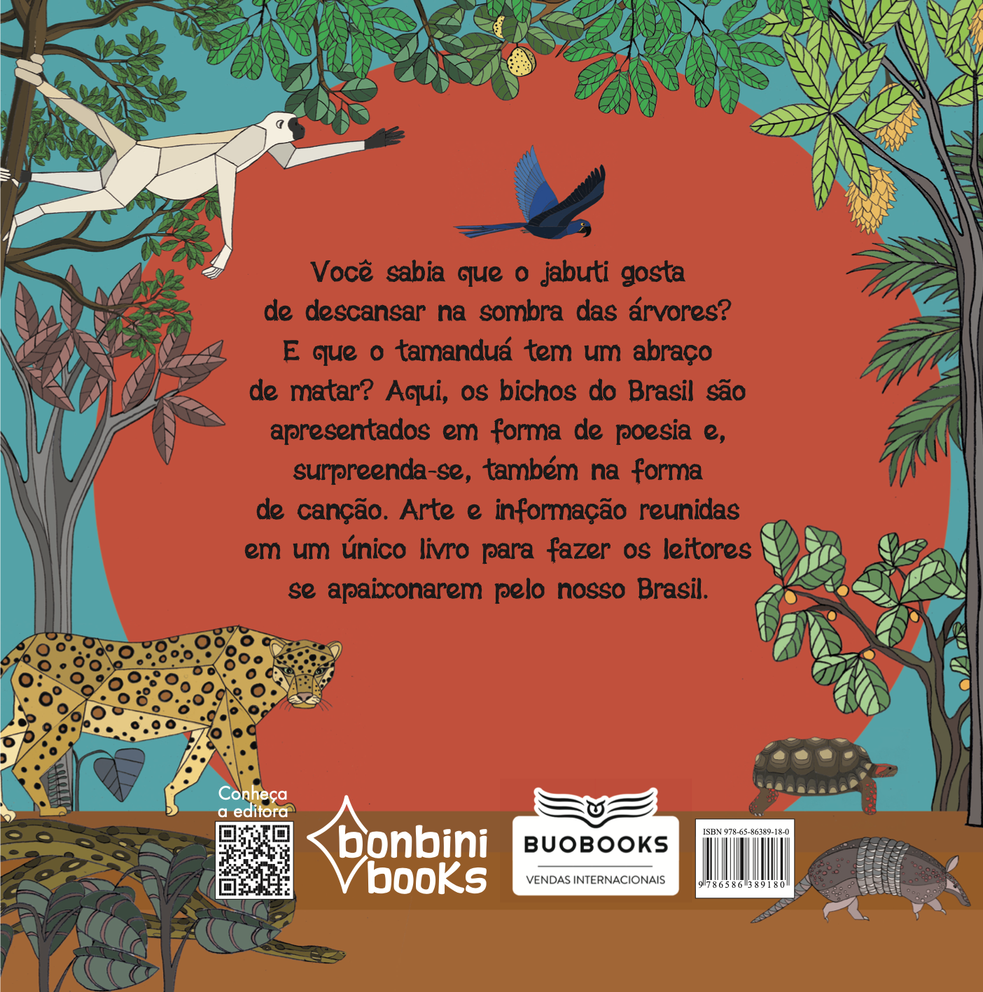 contra capa do livro Bichos de cá
