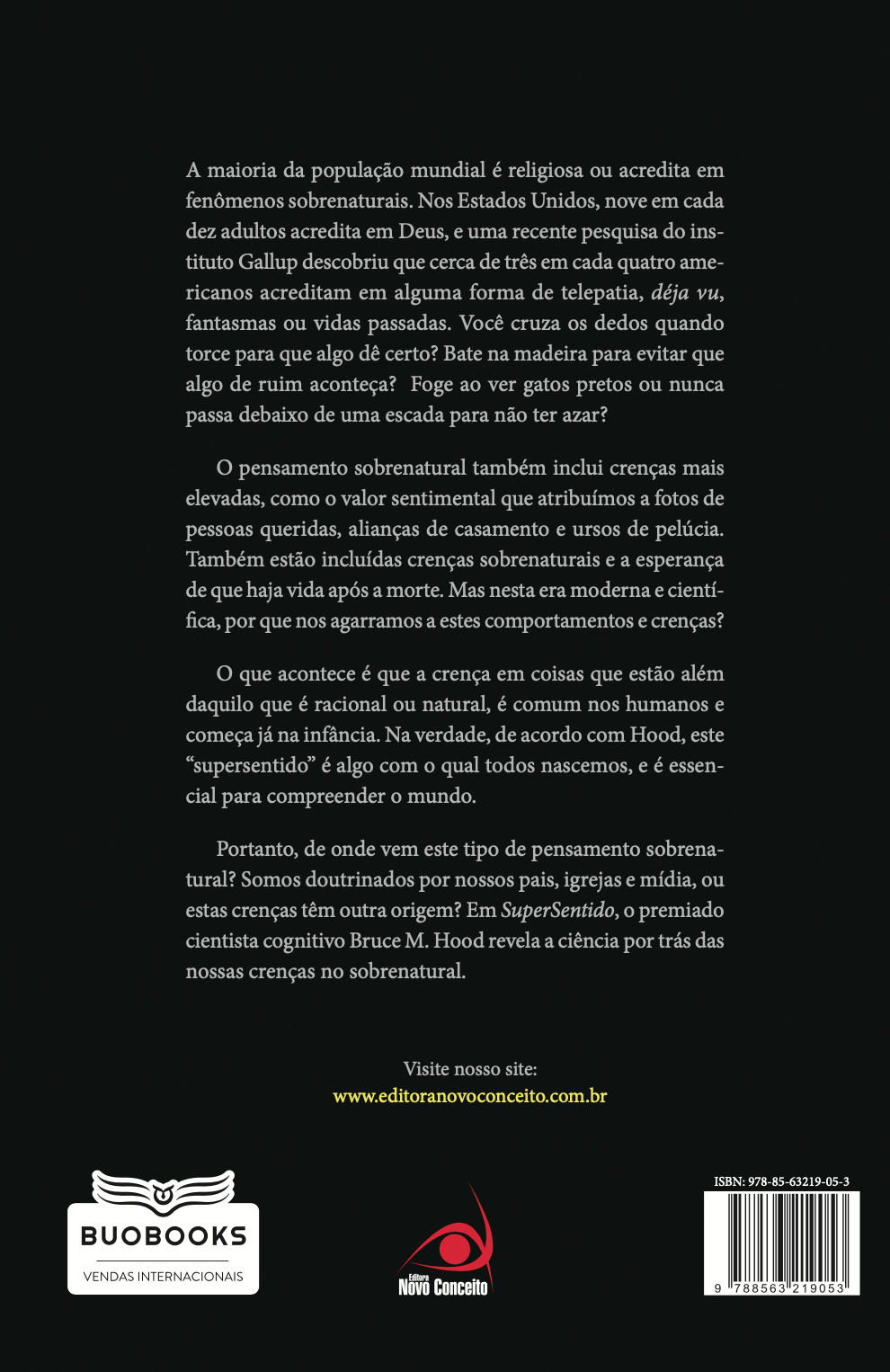 Contracapa do livro Supersentido