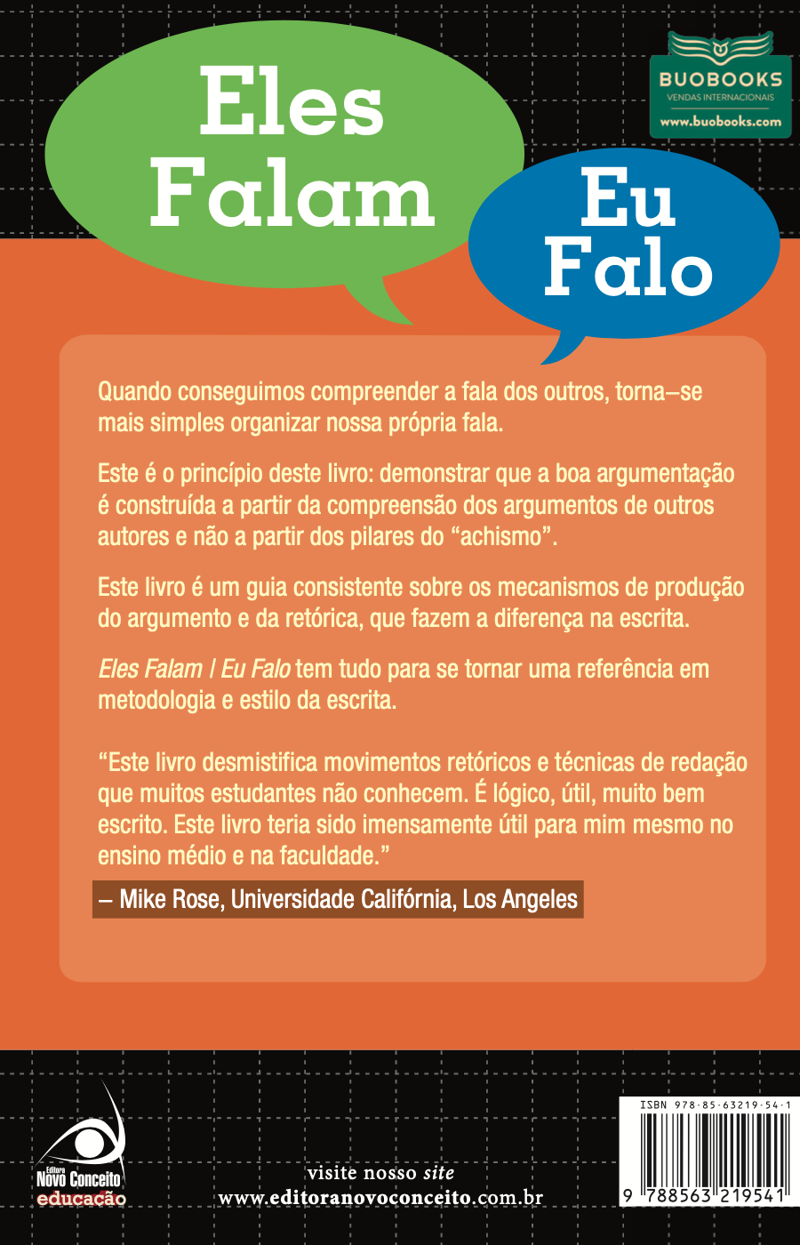 Capa do livro Eles Falam, Eu Falo