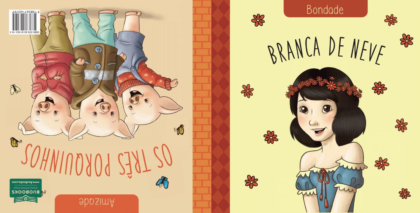 2 LIVROS EM UM- CLASSICOS DAS VIRTUDES BRANCA DE NEVE, OS TRÊS PORQUINHOS
