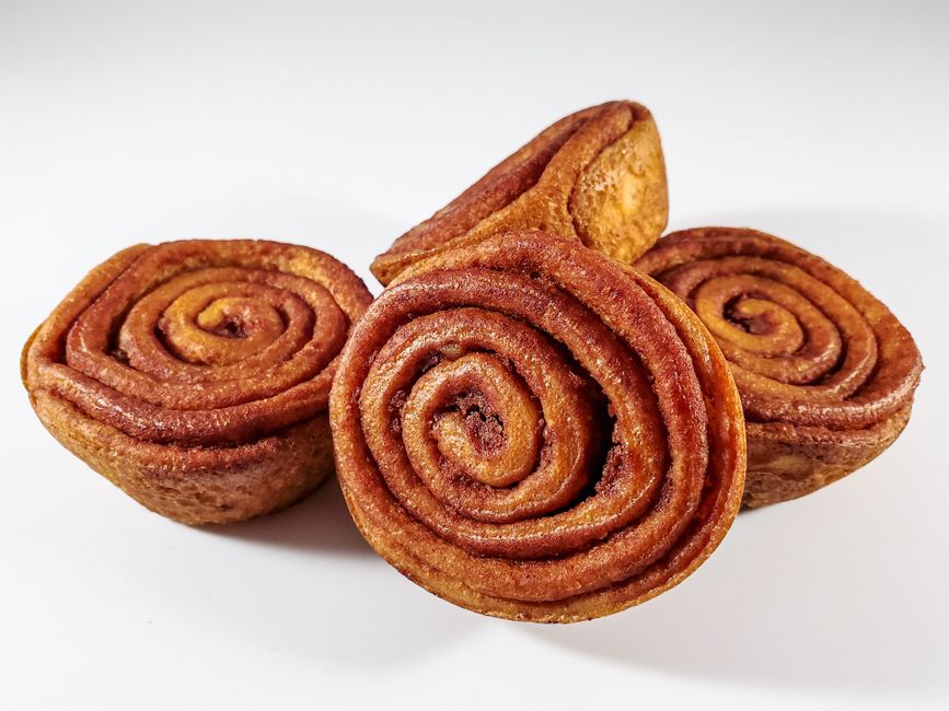 Caramelized Morning Bun pastry at Flour and Salt bakery