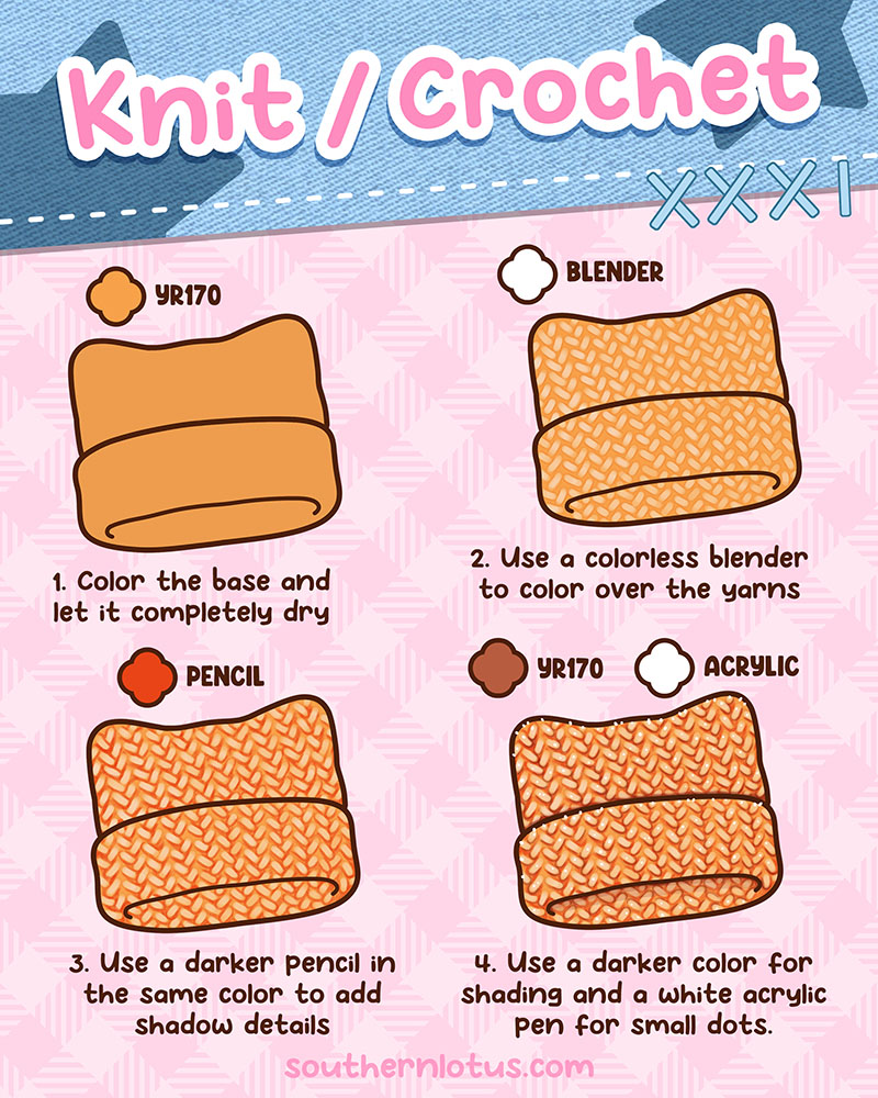 Knit Crochet Coloring Tutorial