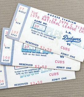 Los Angeles Dodgers vs Cubs 1979 NLCS Ticket Stubs