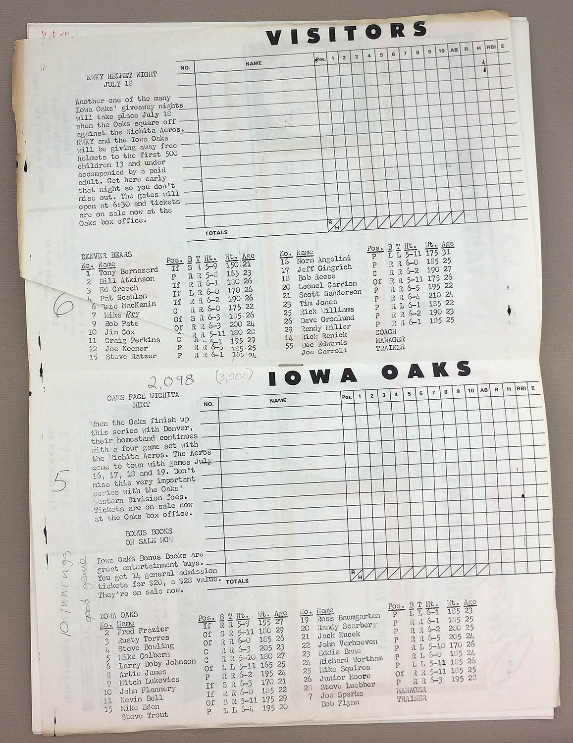 1978 Iowa Oaks Program