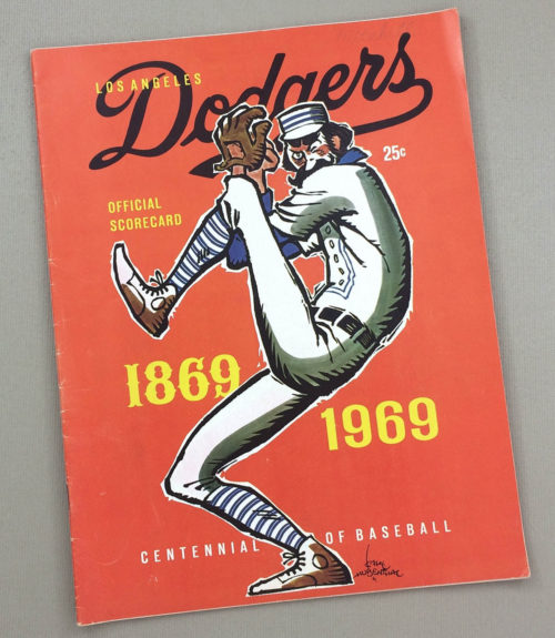 Dodgers 1967 scorecard Dodgers vs Angels Freeway Series