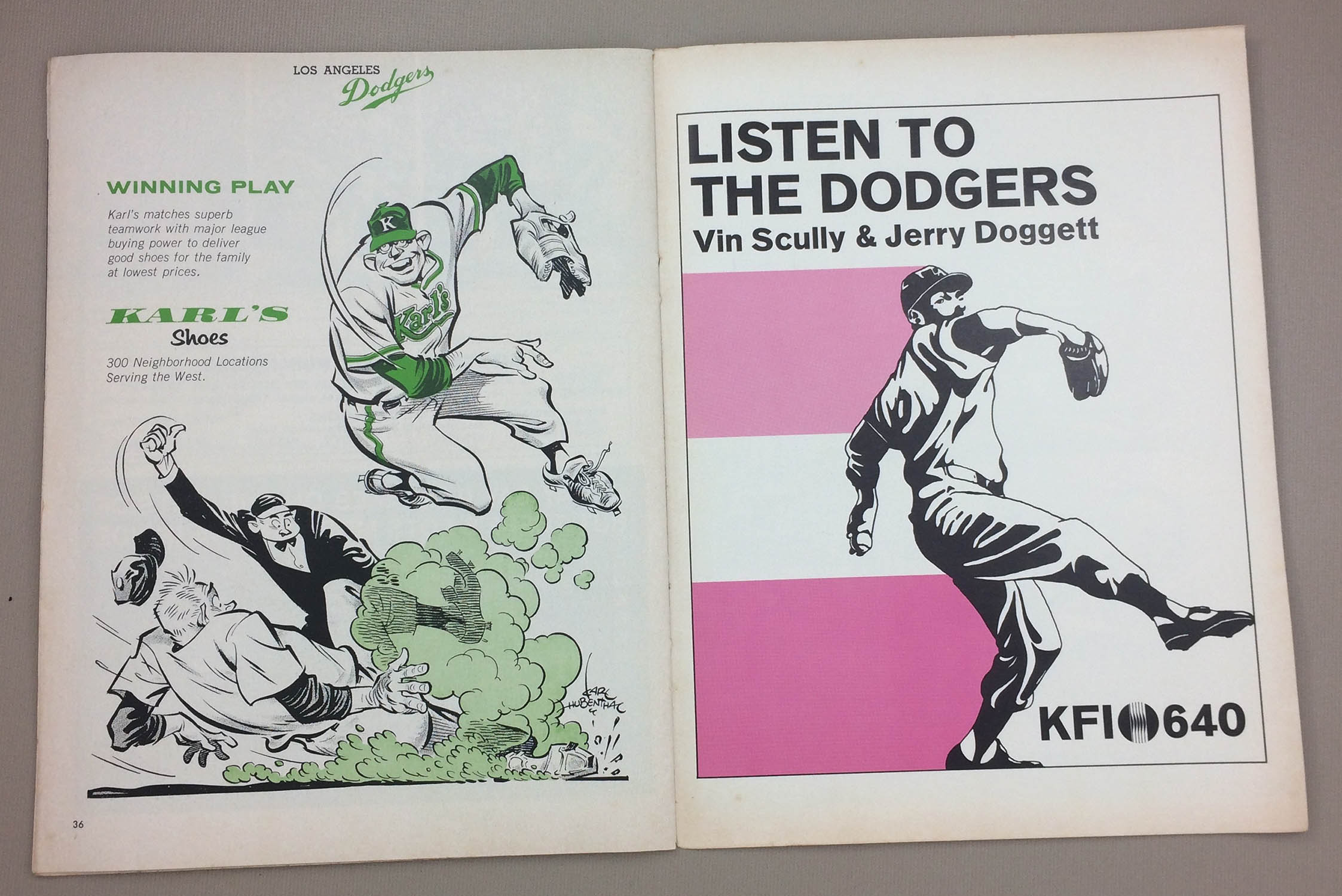 Dodgers 1970 scorecard Bill Singer No-Hitter