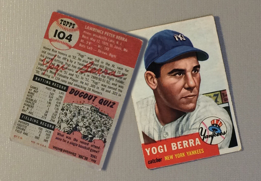 Yogi Berra 1953 Baseball Card