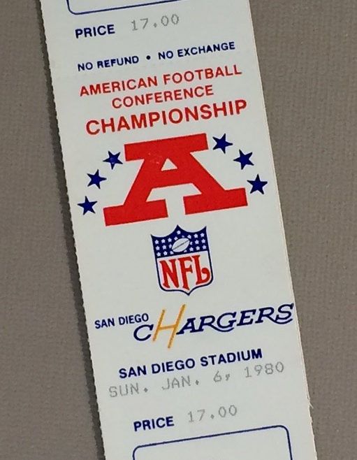 1980 AFC Playoffs Ticket
