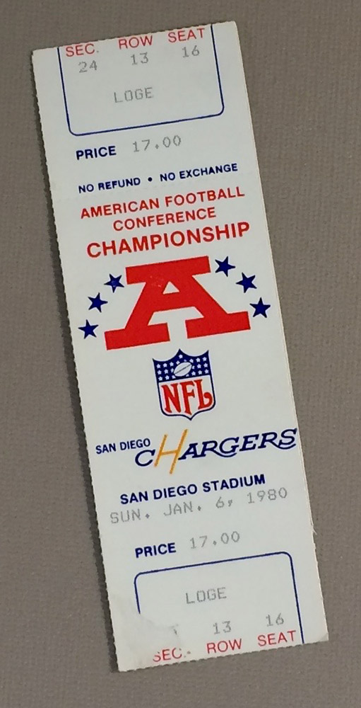 1980 AFC Playoffs Ticket