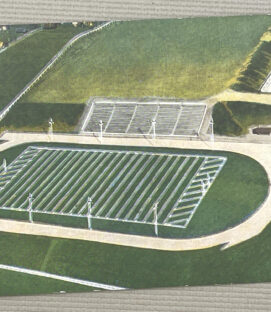 Vintage Amelia Earhart Stadium Postcard