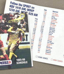 Pittsburgh Spirit 1985-86 Schedule