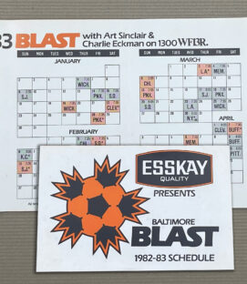 Baltimore Blast 1982-83 Schedule