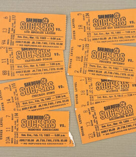 San Diego Sockers 1983 Ticket Stub Set