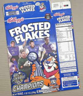 San Jose Earthquakes 2001 Champs Cereal Box