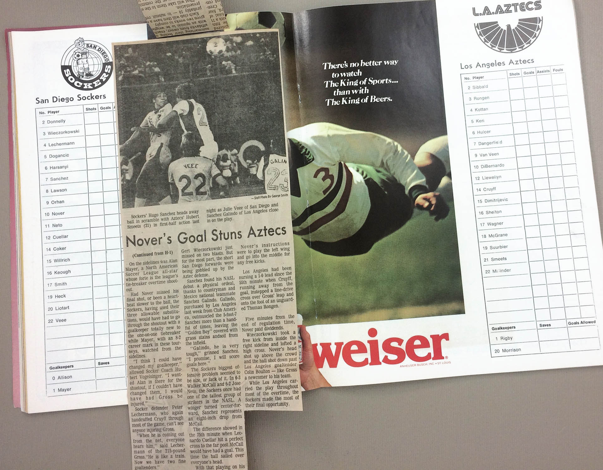 Bill Center, Peter Nover, Hugo Sanchez