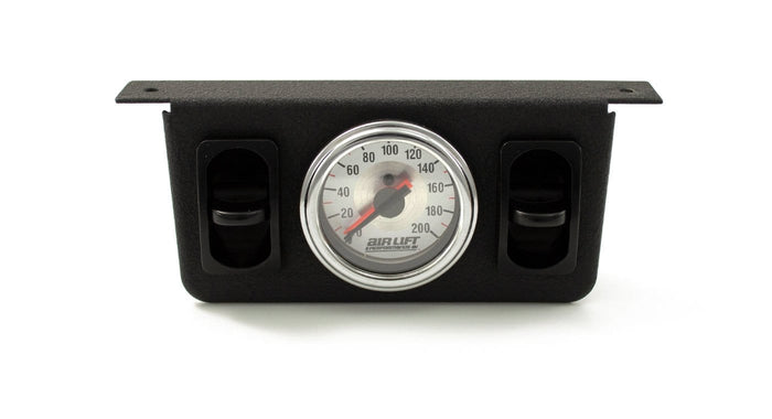 Air Lift 26228 Dual Needle Air Pressure Gauge - 200 PSI Max, With 1/4" Barbed Fittings