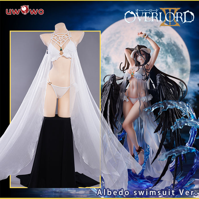UWOWO Anime Overlord Albedo Swimsuit Cosplay Costume Sexy Women Cospla