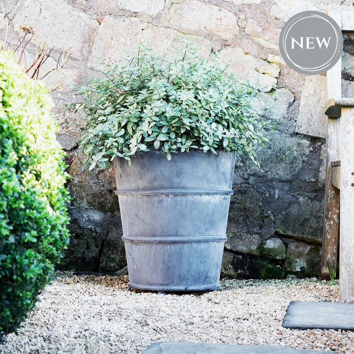 H&O.cp Plants pot TYPE-001 Sサイズ　送料込み Classic Hooped Zinc Metal Planter | Agriframes USA