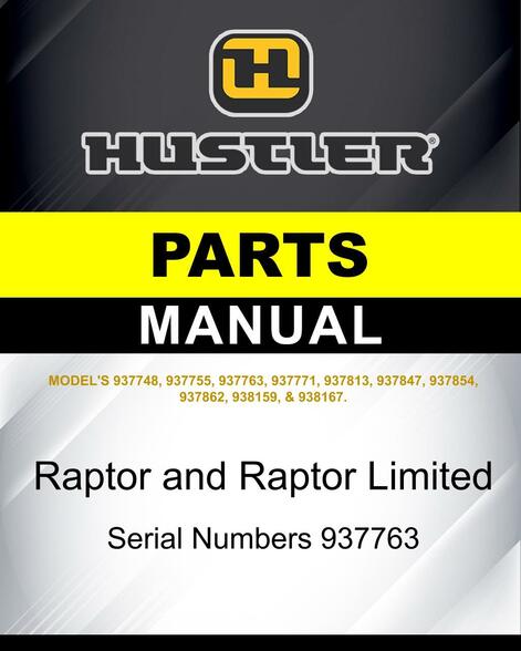 fuku  ページ Hustler Raptor and Raptor Limited SN 937763 parts manual