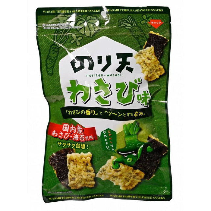 Daiko Noriten Wasabi Tempura Seaweed Snack 75g (Pack of 10 Bags)