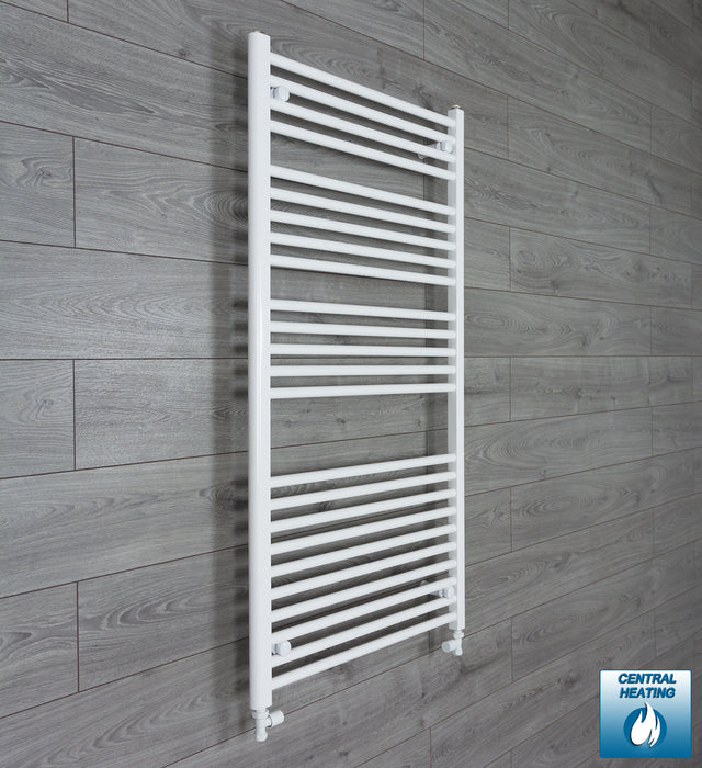 1300 mm High 750 mm Wide White Towel Rail Central Heating