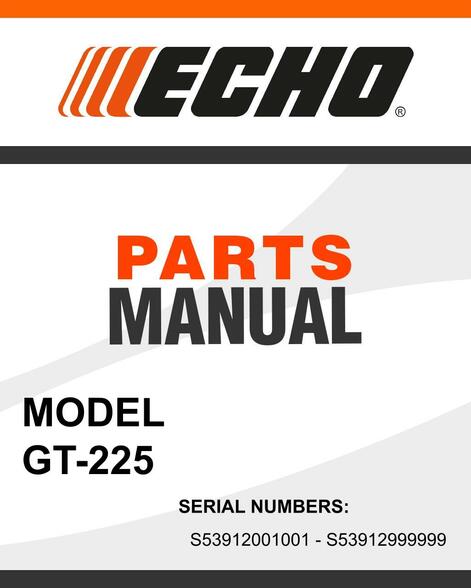 Echo GT-225 SN S53912001001-S53912999999 Part manual