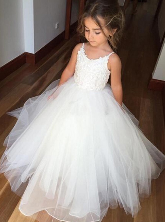Ivory tulle flower girl dresses Clearance