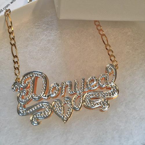 Custom 3D Double Plated Cutout Name 