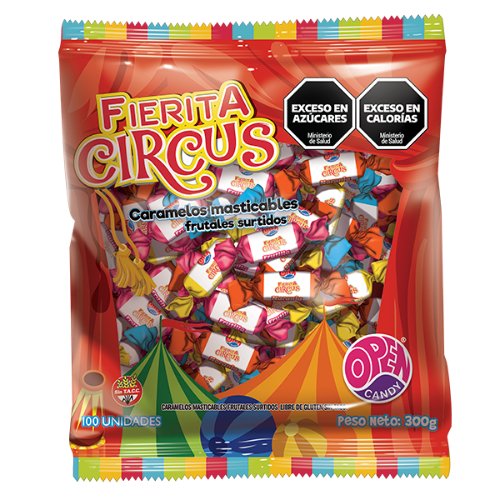 Masticable Open Candy Circus x 100unid