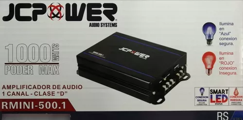 (M) 43AMPLIFICADOR JC POWER RMINI-500.1 1000W 1 CANAL CLASE D