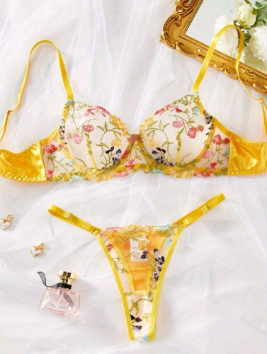 Coordinado floreado amarillo LEN150SAM