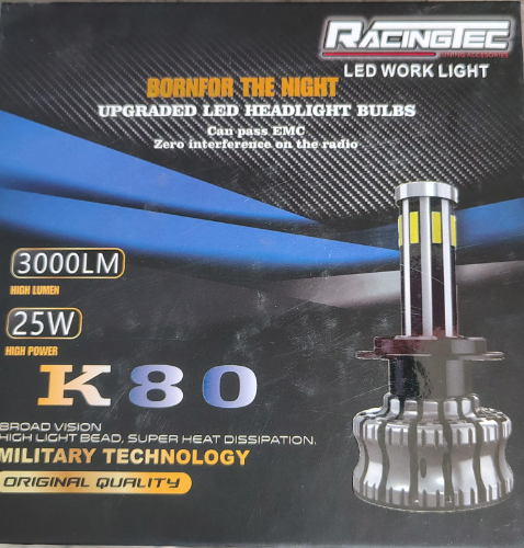 BOMBILLOS LED RACINGTEC HB3-9005 6000LM