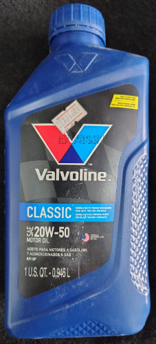 ACEITE VALVOLINE 20W-50 CLASSIC MULTIGRADO "GASOLINA" AMERICANO
