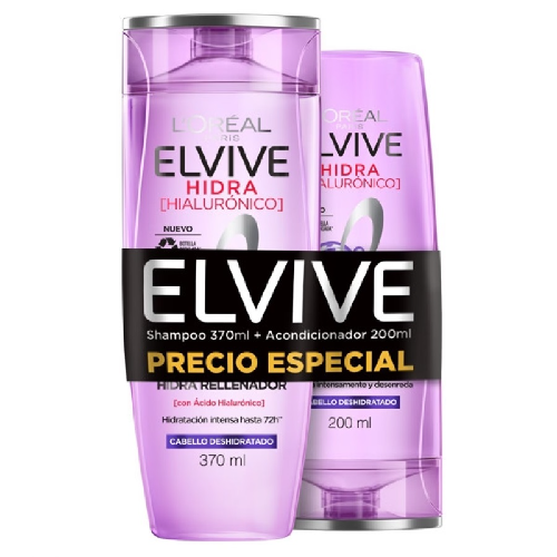 ELVIVE SHAMPOO HIALURÓNICO  ACONDICIONADOR PACK (370 200 ml)