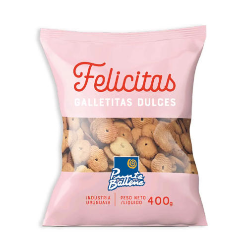 Galletas Punta Ballena Felicitas Vainillas Flowpack 400Gr