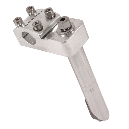 Poste de manubrio para bicicleta BMX 4 tornillos 22.2 plata Gospel