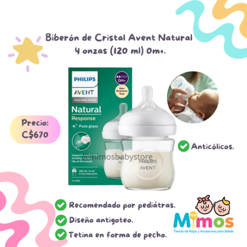 Biberón Avent de Cristal 4 onzas