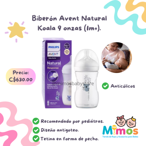 Biberón Avent 9 onzas Koala (1m)