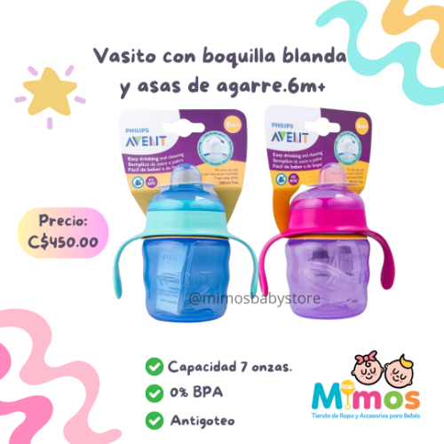Vasitos Avent Boquilla Blanda 6m
