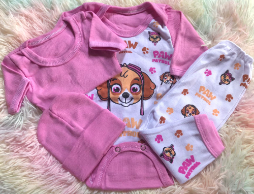 Conjunto de algodón RN 4 Piezas Estampado