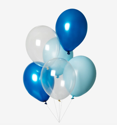 Globos Azules. 6 pzas